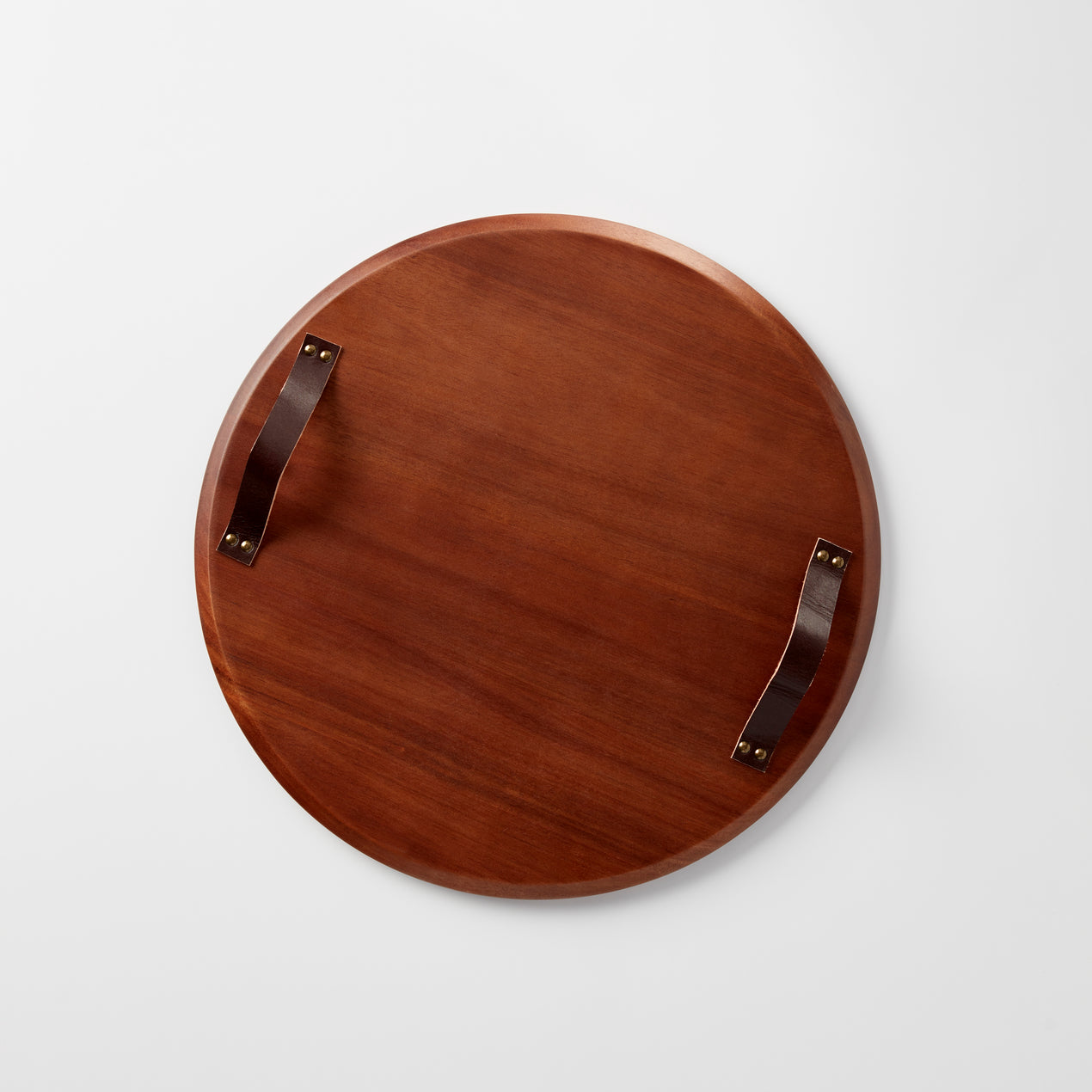 Hamund Acacia Cheese Board with Leather Handles